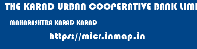 THE KARAD URBAN COOPERATIVE BANK LIMITED  MAHARASHTRA KARAD KARAD   micr code